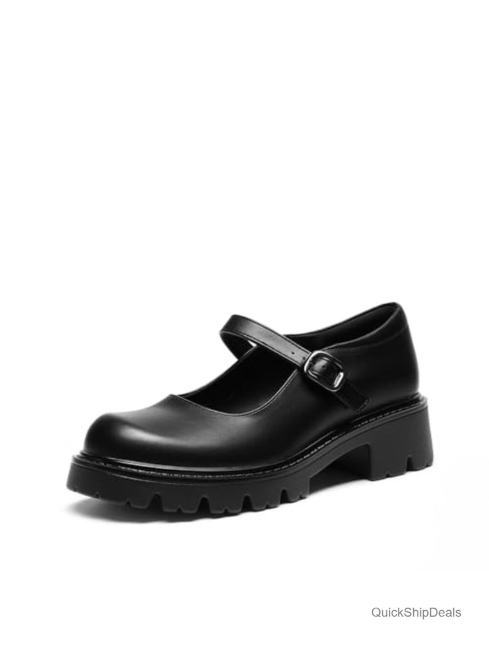 Mary Jane Platform Pumps Shoes Women Block Heel Low Heel Buckle Comfy